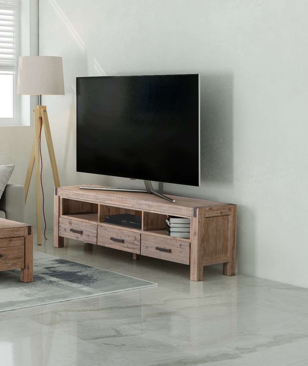 TV Stand/Modern Entertainment Unit/Living Room TV Cabinet with Storage 137 cm, Wotan Oak Selsey MARIO 